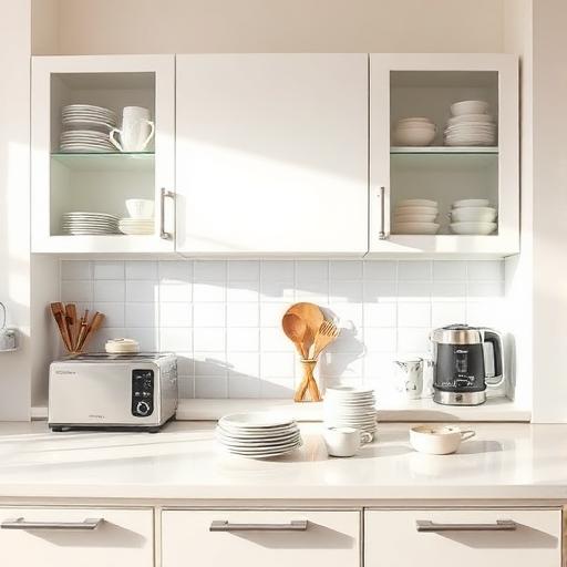 Example photo of a kitchen with cabinets, appliances, and countertops visible